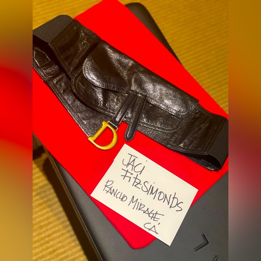 Black Dior belt bag